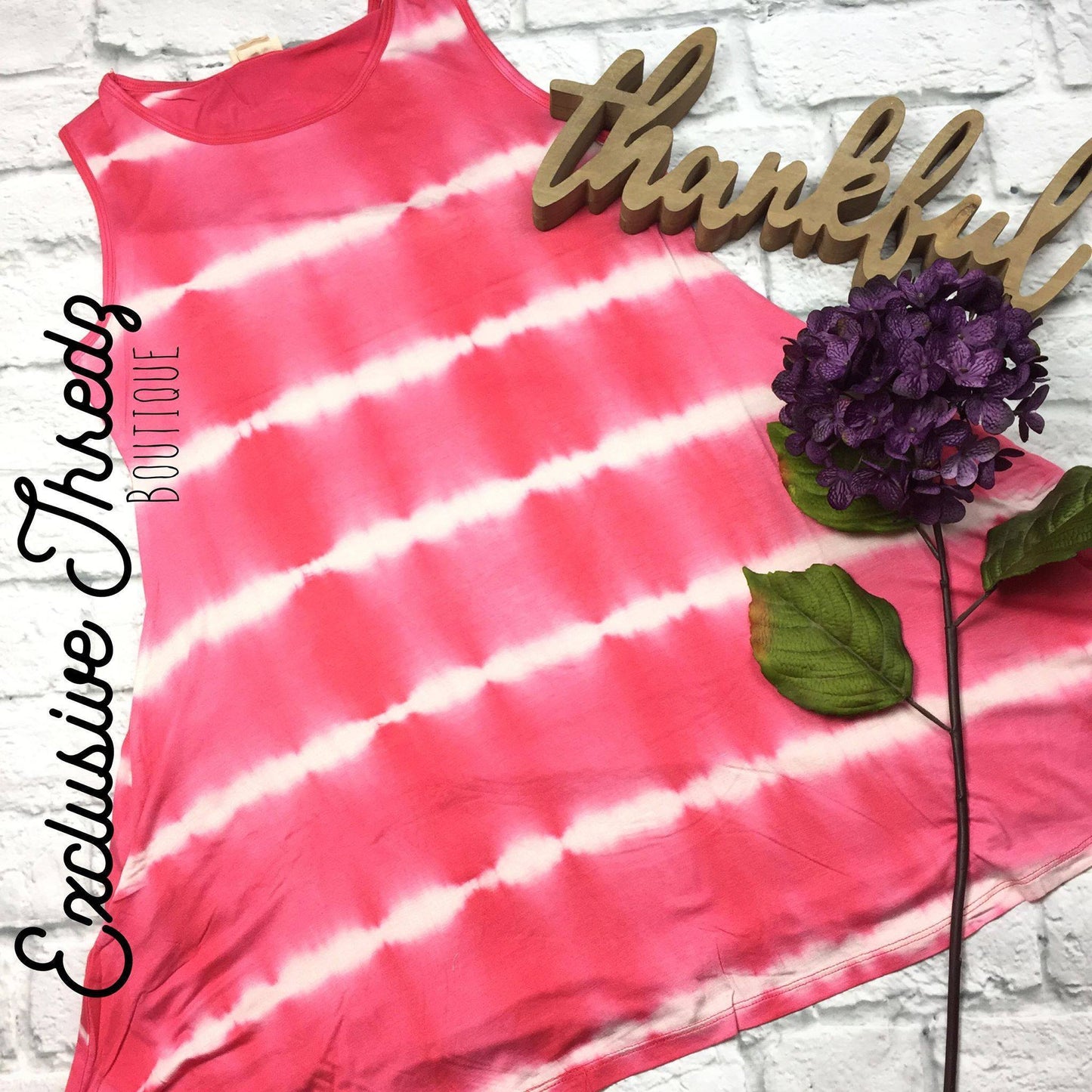 PINK Knit Tie Dye Dress