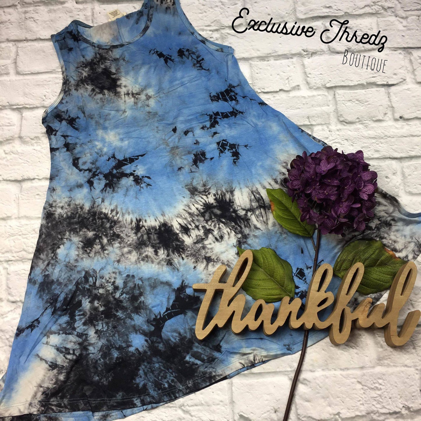 Tie Dye Swing Dress with Pocket