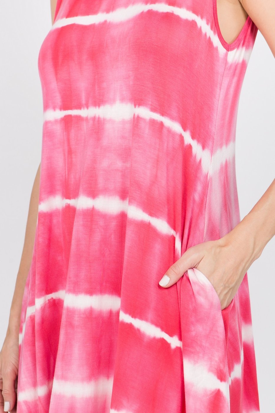 PINK Knit Tie Dye Dress