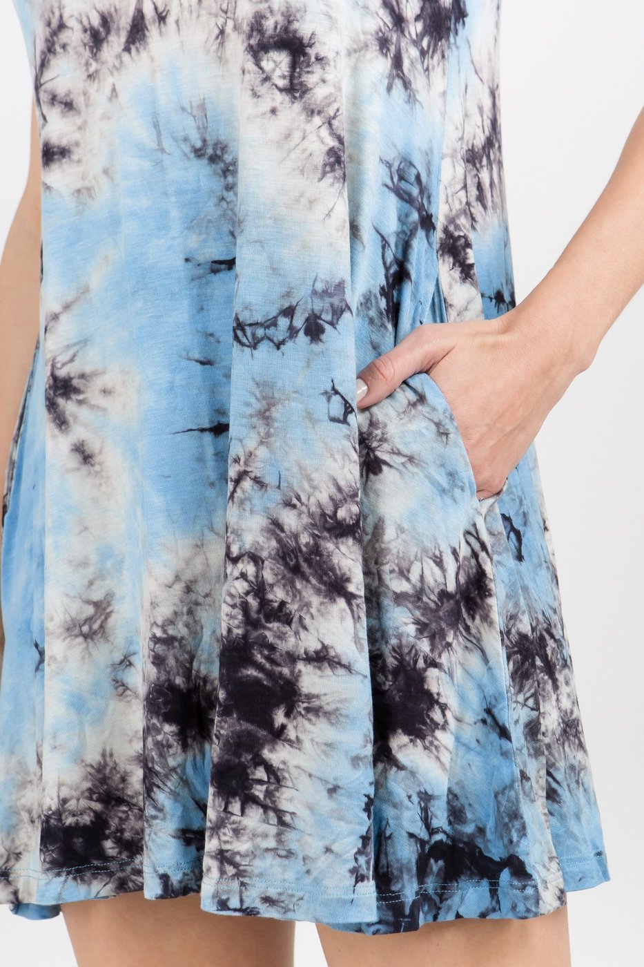 Tie Dye Swing Dress with Pocket