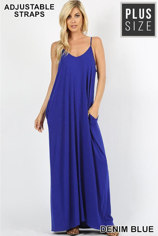Denim Blue Long Breezy Dress